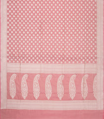 Dusty Pink Handloom Banarasi Silk Saree With Floral Zari Motifs-BE1775