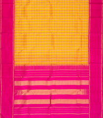 Multi Colour Handloom Korvai Kanchipuram Kora Silk Saree With Checks-KA12971