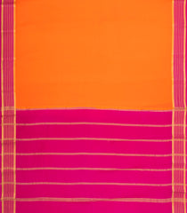 Orange Woven Mysore Silk Saree With Contrast Border-MS3845