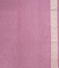 Dusty Pink Handloom Banarasi Tanchoi Silk Saree With Meena Floral Motifs-BE1827