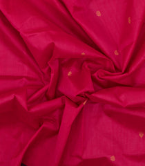 Hot Pink Handloom Silk Cotton Saree With Buttas & Contrast Border-SC4477