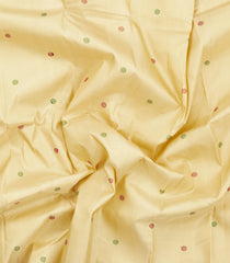 Cream Handloom Korvai Kanchipuram Silk Saree With Silk Thread Work Motifs-KA16563