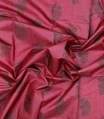 Pink Woven Tussar Silk Saree With Floral Buttas-TU3412