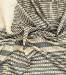 Taupe Woven Blended Exclusive Chanderi Saree With Jhalar-BL5826