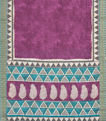 Lilac Woven Art Tussar Silk Saree With Printed Floral Motifs-BL4200