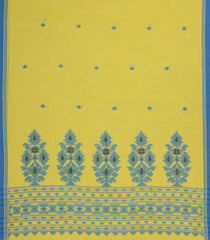 Neon Green Handloom Bengal Cotton Saree With Diamond Buttas-BG1793