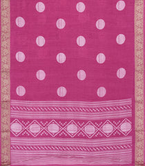 Dusty Peach Printed Synthetics Dola Zari Lining With Jacquard Zari Border-BL5174