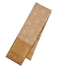 Gold Woven Tissue Silk Saree With Floral Zari Motifs-KA15562