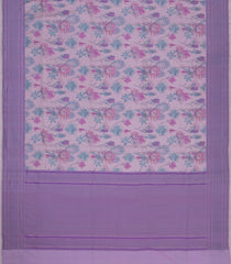 Lavender Handloom Banarasi Silk Saree With Meena Floral Motifs-BE1779