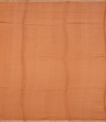 Rust Handloom Tussar Saree With Printed Floral Motifs-TU3054