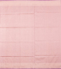 Dusty Pink Handloon Banarasi Silk Saree With Meena Floral Zari Motifs-BE1931