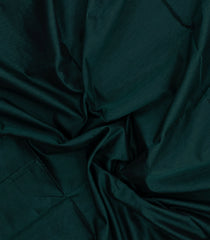 Bottle Green Handloom Maheswari Silk Cotton Saree With Zari Border-SC4835