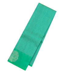 Aquamarine Handloom Soft Silk Saree With Zari Checks-SO4663