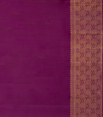 Magenta Handloom Kanchipuram Silk Saree With Floral Motifs-KA14086