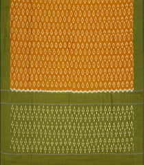 Mustard Handwoven Orissa Cotton Saree With Tie & Dye Motifs-OR0916