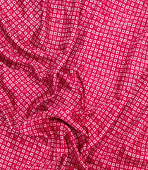 Pink Printed Chanderi Cotton Saree With Zari Border-CC1465