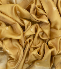Gold Handloom Banarasi Tissue Silk Saree With Floral Buttas-BE1485