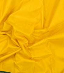 Lemon Yellow Handloom Korvai Kanchipuram Silk Saree With Green Zari Border-KA16843