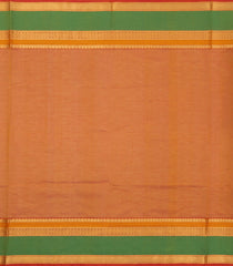 Orange Handloom Silk Cotton Saree With Zari Buttas-SC4365