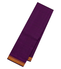 Purple Handloom Kanchipuram Silk Saree With Zari Border-KA15320