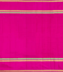 Peach Handloom Kanchipuram Silk Saree With Zari Checks-KA15921