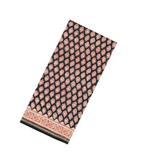 Black Printed Chanderi Cotton Saree With Floral Motifs-CC1766