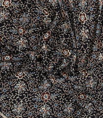 Black Printed Modal Silk Saree With Sequin Motifs-PS0750