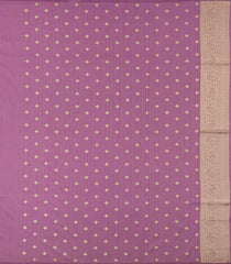 Lilac Woven Art Dupion Saree With Floral Buttas-BL5958