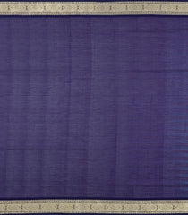 Magenta & Blue Handloom Silk Cotton Saree With Zari Stripes-SC4110