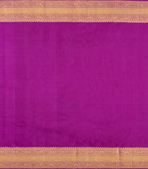 Magenta Handloom Kanchipuram Silk Saree With Floral Vine Motifs-KA15366