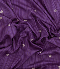Lilac Printed Synthetics Dola Zari Lining With Jacquard Zari Border-BL5166