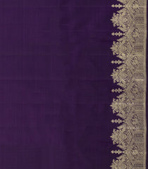 Dark Purple Handloom Kanchipuram Silk Saree With Meena Buttas - KA14616