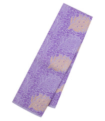 Lavender Handloom Kanchipuram Silk Saree With Floral Vine Motifs-KA14528