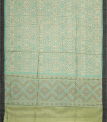 Cardamom Green Printed Pure Silk Saree With Floral Motifs-PS0771
