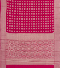 Hot Pink Woven Synthetic Viscose Saree With Floral Zari Motifs & Border-BL5094