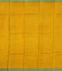 Mustard Printed Pure Silk Saree With Floral Motifs-PS0835