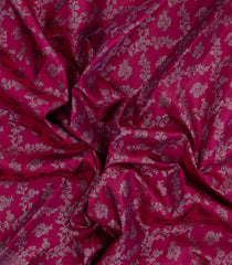 Magenta Handloom Kanchipuram Silk Saree With Floral Motifs-KA15072
