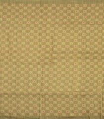 Olive Green Printed Synthetic Tussar Silk Saree With Floral Motifs-SY0079