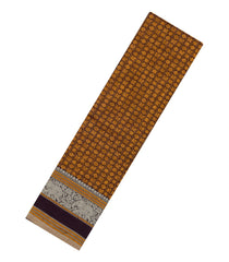 Black Handloom Kanchi Cotton Saree With Annam Chakaram Motifs-KC1655