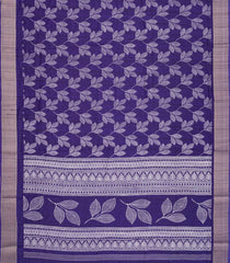 Violet Woven Synthetic Dola Saree With Printed Floral Motifs-BL4503