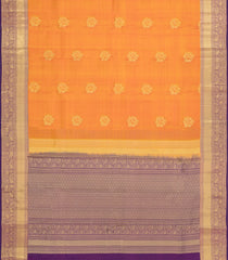 Orange Woven Pure Silk Saree With Buttas & Contrast Border-EC2569