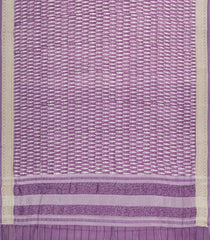 Lavender Printed Chanderi Cotton Saree With Floral Motifs-CC1443