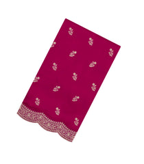 Pink Woven Synthetic Blended Saree With Embroidered Motifs-EN2052