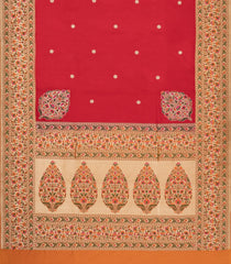 Red Handloom Banarasi Silk Saree With Meenakari Border-BE1756