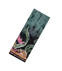 Black Woven Tussar Silk Saree With Printed Fish Motifs-TU3219