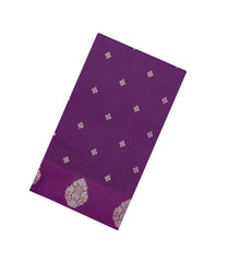 Purple Woven Blended Aura Saree With Zari Buttas & Zari Border-BL5803