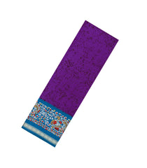 Purple Printed Synthetics Dupion Saree With Abstract Motifs-BL5208