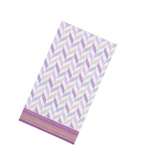 Lavender Handloom Pochampally Ikat Silk Saree With Tie & Dye Motifs -IK0436