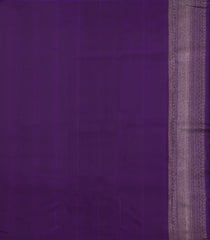 Purple Handloom Kanchipuram Silk Saree With Floral Motifs-KA15076