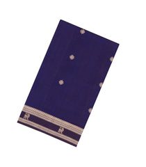 Purple Handloom Silk Cotton Saree With Zari Buttas-SC4550